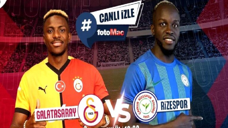 GALATASARAY RİZESPOR MAÇI CANLI İZLE ŞİFRESİZ | Galatasaray – Rizespor maçı ne zaman, st kaçta, hangi kanalda?