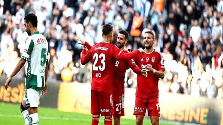 Beşiktaş 2-0 Kony (MAÇ SONUCU – ÖZET) Kartal derbi öncesi moral depoladı