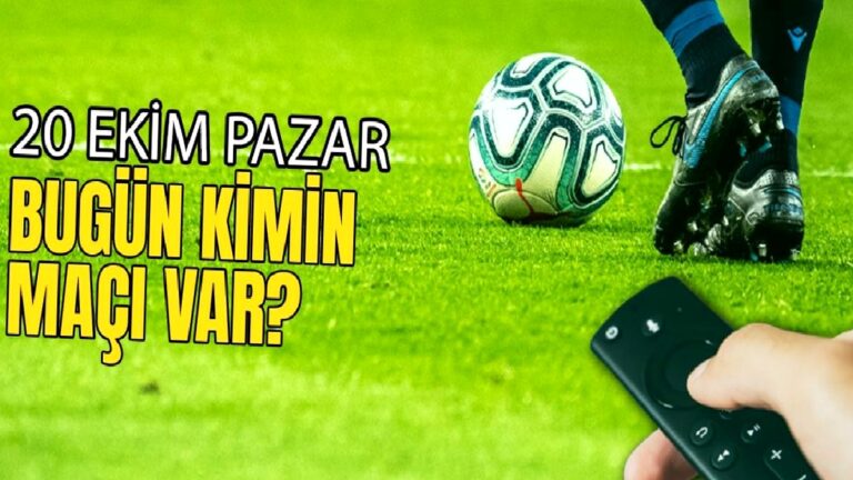 BUGÜNKÜ MAÇLAR ⚽Bugün hangi maçlar var? 20 Ekim Pazar günü maçları
