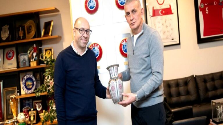 Malta Futbol Federasyonu Başkanı’ndan İbrahim Hacıosmanoğlu’na ziyaret