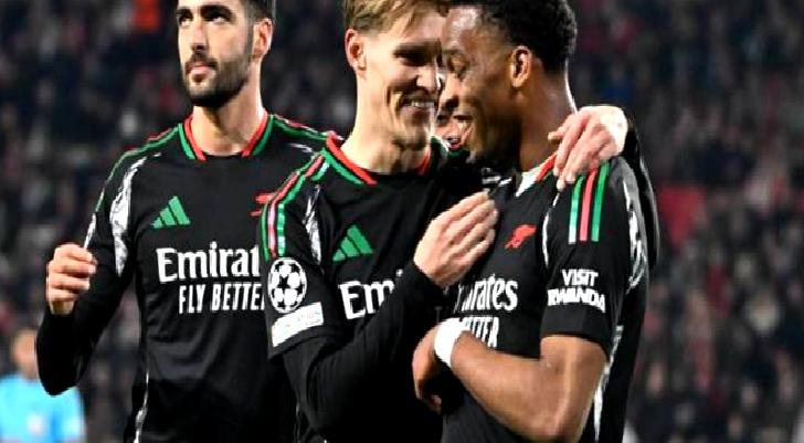 Arsenal, PSV Eindhoven’ı bombardımana tuttu! Tarihi skor