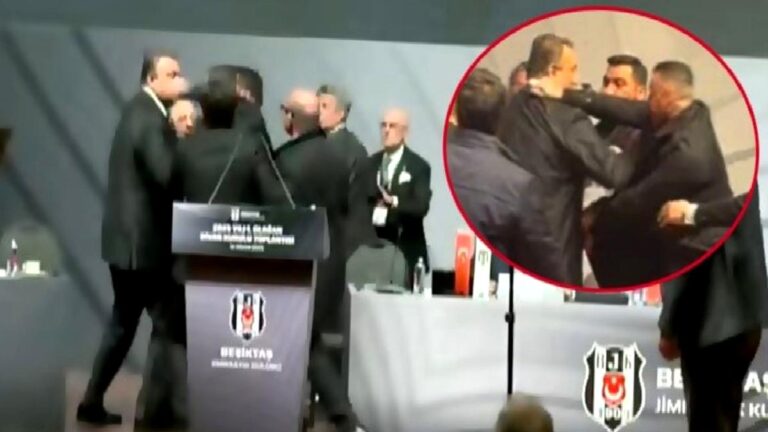 Kongrede ortalık karıştı! Divan Kurulu Başkanı Tevfik Yamantürk, eski başkan Hasan Arat’a yumruk attı