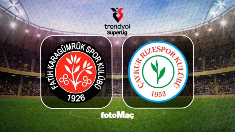 Fatih Karagümrük – Çaykur Rizespor maçı saat kaçta, hangi kanalda?