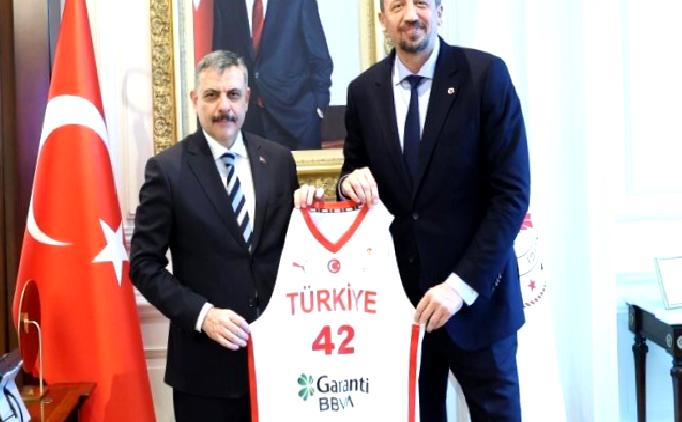 TBF Başkanı Türkoğlu, Adalet Bakanı Gürlek ile İçişleri Bakanı Çiftçi’yi ziyaret etti