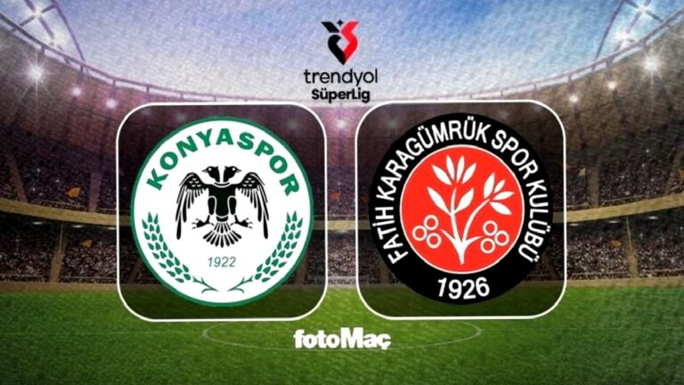 TÜMOSAN Konyaspor-Misirli.com.tr Fatih Karagümrük maçı (CANLI) Trendyol Süper Lig
