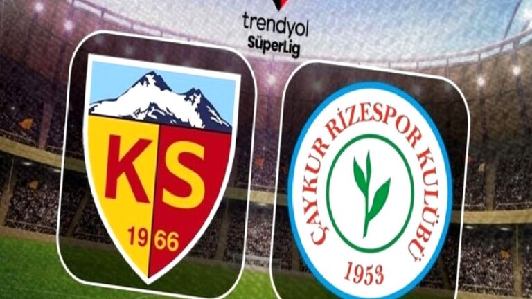 Zecorner Kayserispor-Çaykur Rizespor maçı CANLI | Trendyol Süper Lig