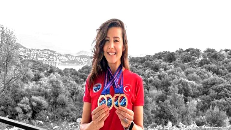 Birgül Erken Finlandiya’da Buzaltı Dalış dünya rekoru kırdı!